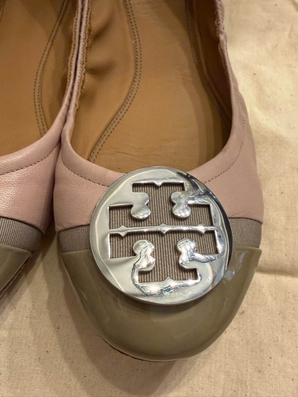Tory Burch Cap-Toe Minnie Travel Ballet Flats - Picture 2 of 5
